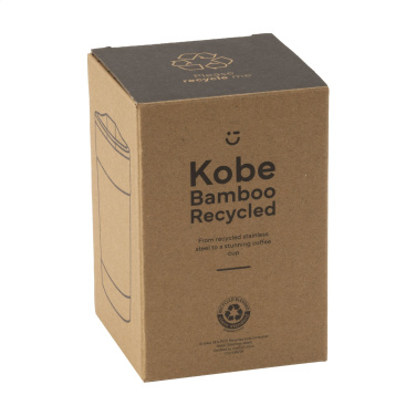 Kobe Bamboo RCS Recycled Steel 350 ml kafijas tasīte, balts – detaļas skats 3