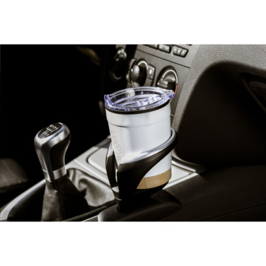 Kobe Bamboo RCS Recycled Steel 350 ml kafijas tasīte, balts – detaļas skats 7