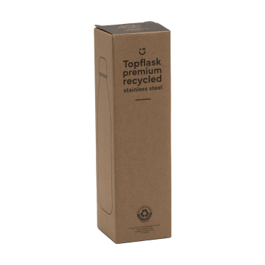 Topflask Premium RCS dzeramā pudele no pārstrādāta tērauda, balta – detaļas skats 2