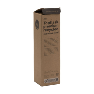 Topflask Premium RCS dzeramā pudele no pārstrādāta tērauda, balta – detaļas skats 3