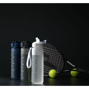 AquaSport GRS ūdens pudele no pārstrādātas plastmasas 1000 ml, melna – detaļas skats 7