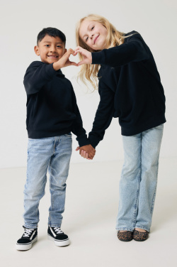 Logotrade biznesa dāvanas foto: Iqoniq Yengo bērnu otrreizējās pārstrādes kokvilnas kapuce ar sānu kabatām