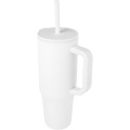 Brady 900 ml RCS sertificēta izolēta glāze ar silikona salmiņu, Balts