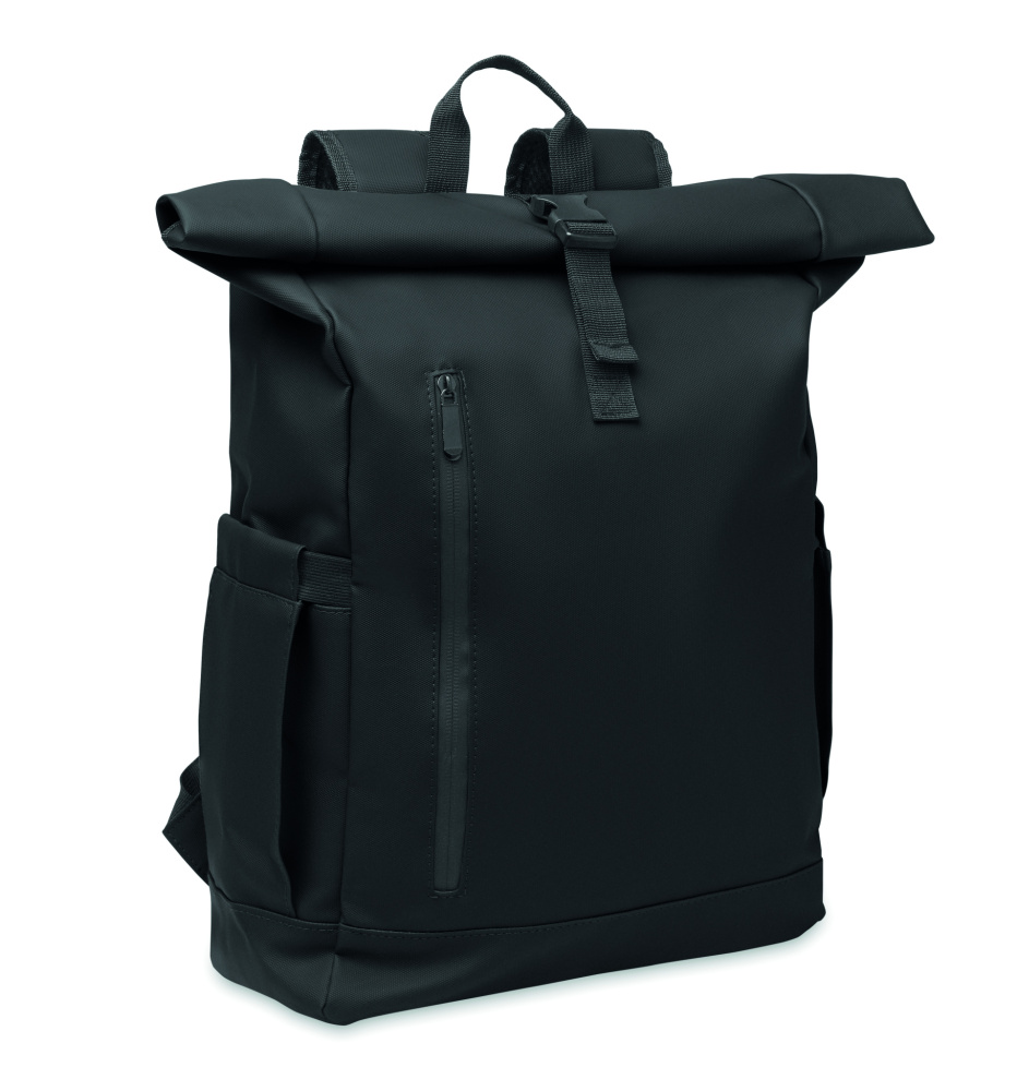 Logotrade Ideja dāvanas foto: Sarullējama klēpjdatora mugursoma 600D