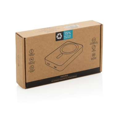 Logotrade Ideja dāvanas foto: Amporia RCS pārstrādātas plastmasas 10.000mAh magnētiskā pārnēsājamā baterija