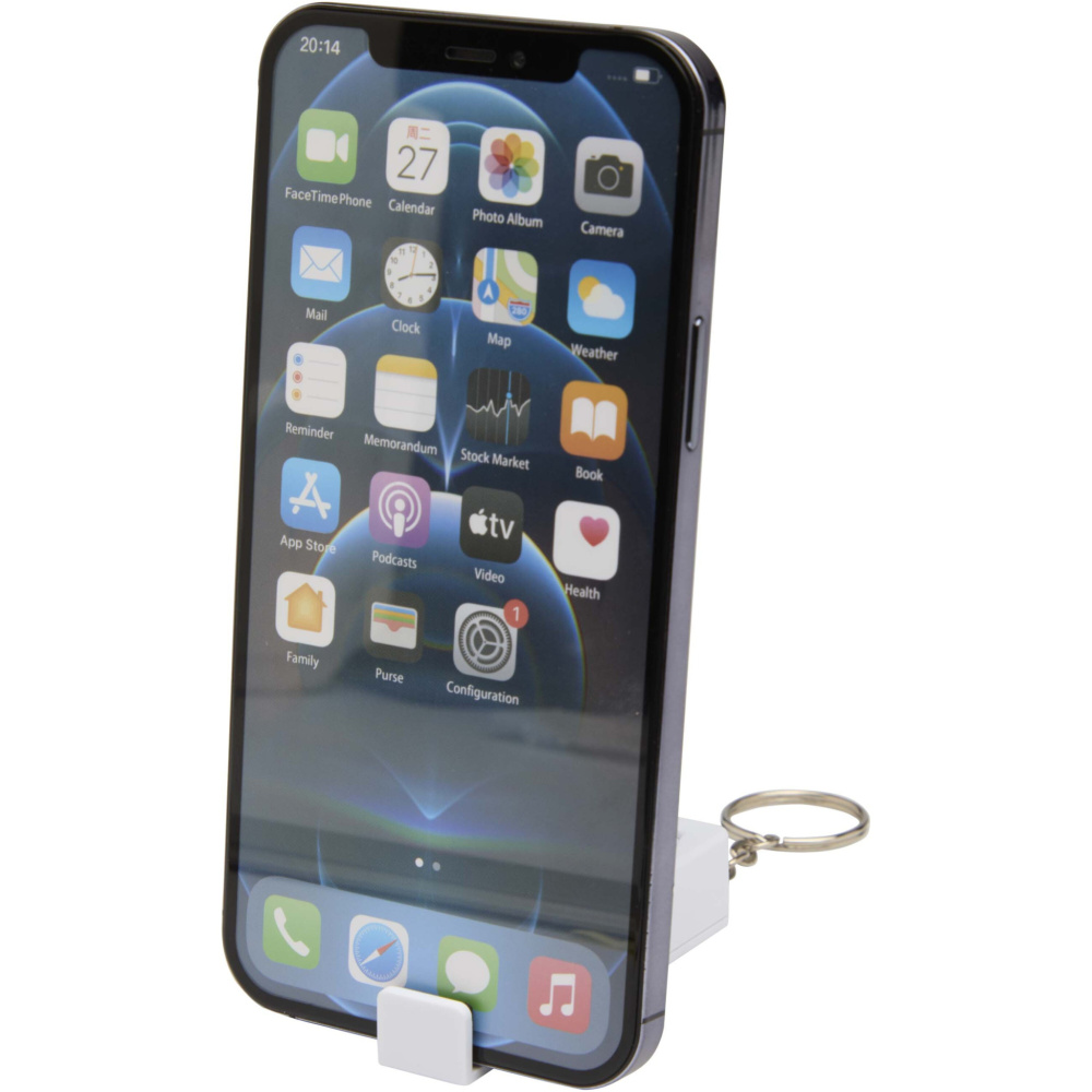 Logotrade Ideja dāvanas foto: Aggia pārstrādātas plastmasas telefona statīvs ar fidget rotaļlietu