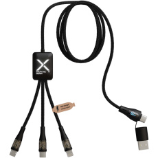 SCX.design C51 60W 5-in-1 rPET ātrās uzlādes kabelis ar displeju
