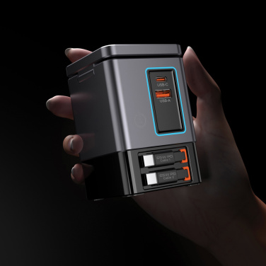 Logotrade dāvanas foto: Urban Vitamin Sacramento 105W GAN lādētājs+ievelkami kabeļi