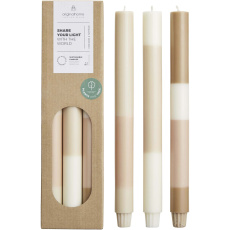 Originalhome slāņotās kaļķakmens sveces - 3 gab. komplekts