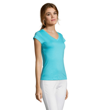 Logotrade korporatīvās dāvanas foto: MOON WOMEN T-KREKLS 150g