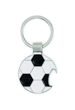 Logotrade dāvanas foto: Futbola atslēgu piekariņš ar attaisāmo