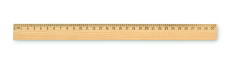 Koka lineāls 30 cm