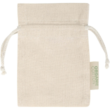 Logotrade biznesa dāvanas foto: Odisha 140 g/m² OCS organiskais dāvanu maisiņš - 15 x 10 cm