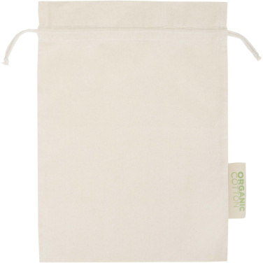 Logotrade logo dāvanas foto: Odisha 140 g/m² OCS organiskais dāvanu maisiņš - 42 x 30 cm