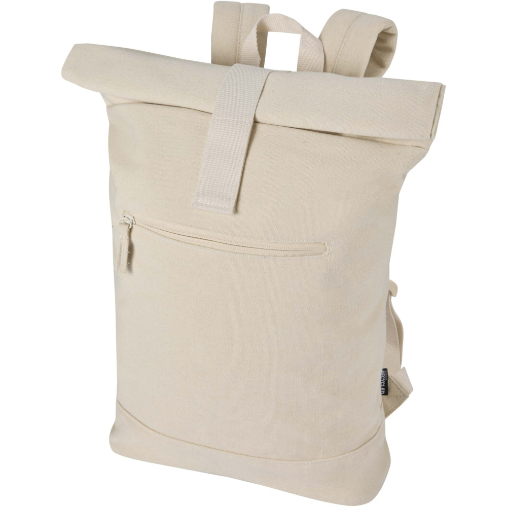 Logotrade ziemassvētku dāvanas foto: Recanvas 14” GRS pārstrādāta sarullējama mugursoma 16L