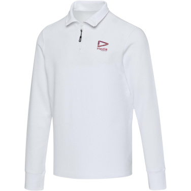 Logotrade biznesa dāvanas foto: Zeus garpiedurkņu unisex polo krekls ar pusrāvējslēdzēju
