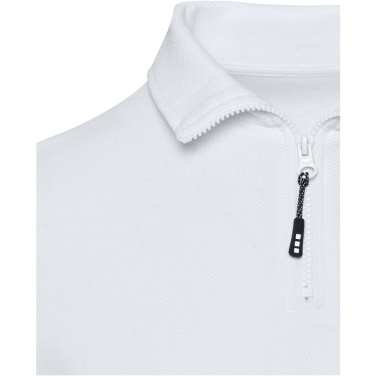 Logotrade logo dāvanas foto: Zeus garpiedurkņu unisex polo krekls ar pusrāvējslēdzēju
