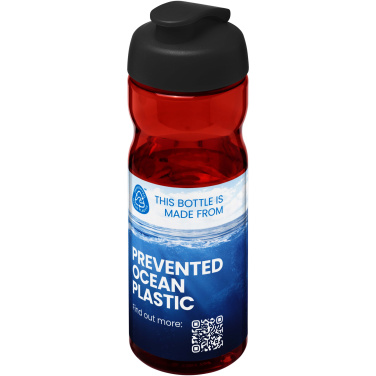 H2O Active® Eco Base 650 ml sporta pudele ar atveramu vāku, Sarkans / melns – detaļas skats 5