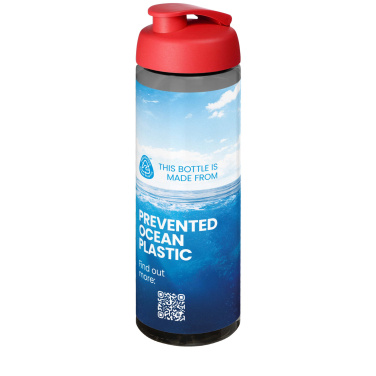 H2O Active® Eco Vibe 850 ml sporta pudele ar atveramu vāciņu, Ogļu / Sarkans – detaļas skats 3