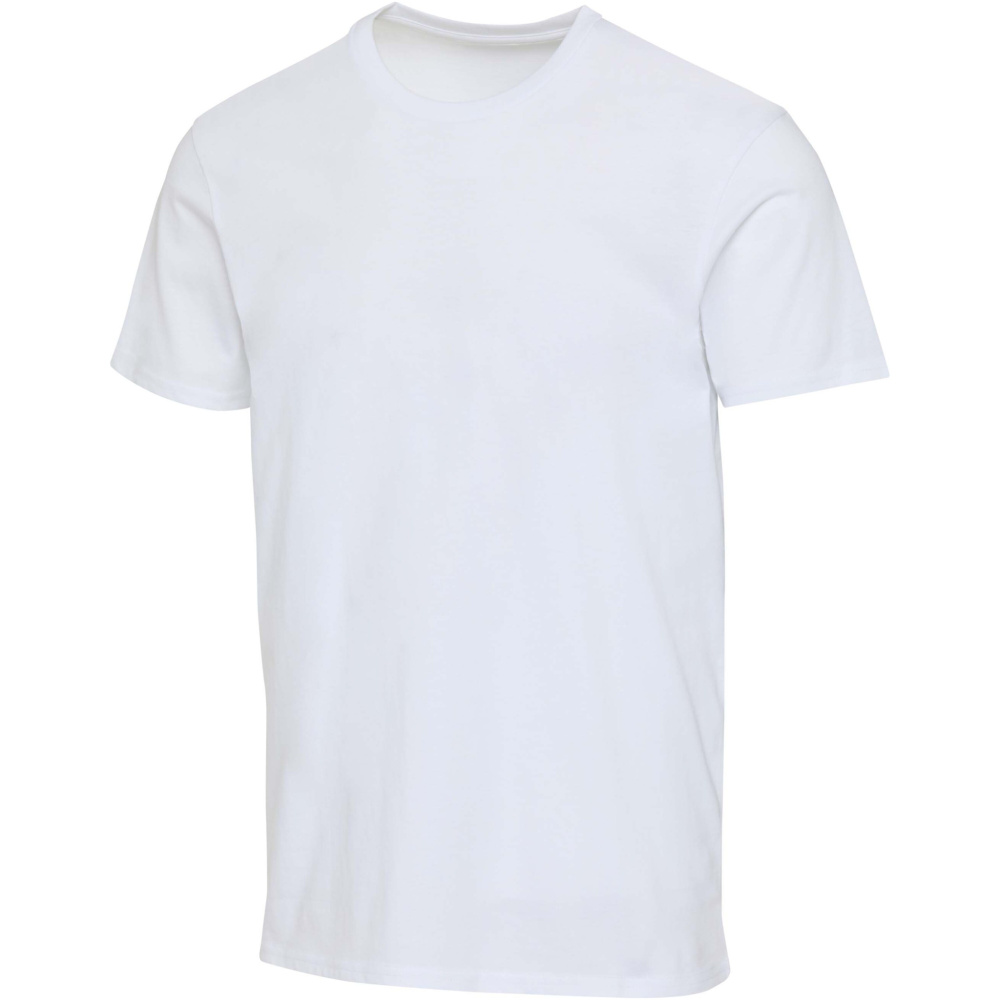 Logotrade biznesa dāvanas foto: Azurīta 160 g/m² īsroku unisex OCS organiskais T-krekls