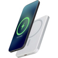 Avis 5000 mAh RCS magnētiskais power banks no pārstrādāta alumīnija, Sudrabs