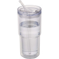 Archer 480 ml dubultsienu plastmasas glāze, Caurspīdīgs, dzidrs