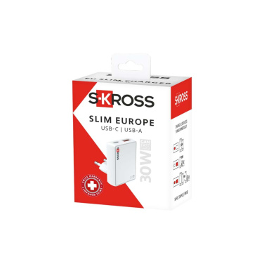 Logotrade Ideja dāvanas foto: SKROSS® Slim 30W Eiropas sienas lādētājs
