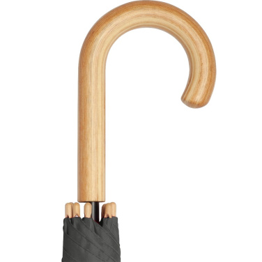 FARE ÖkoBrella automātiskais golfa lietussargs ar pārstrādāta PET jumtu 122 cm ar logotipu, melns (waterSAVE®) – detaļas skats 7