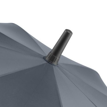 FARE Fibermatic XL izturīgs automātiskais golfa lietussargs 130 cm ar logotipu, pelēks – detaļas skats 6