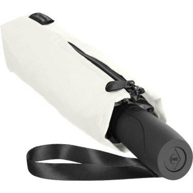 FARE® Magic Windfighter® 2.0 liels automātiskais kabatas lietussargs ar logotipu, dabiski balts (waterSAVE®) – detaļas skats 7