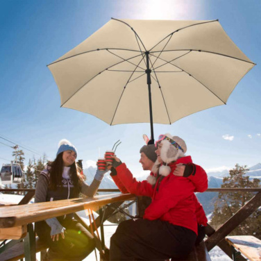 FARE® Parasol M saulessargs, Ø 180 cm ar logotipu, dabisks – detaļas skats 2