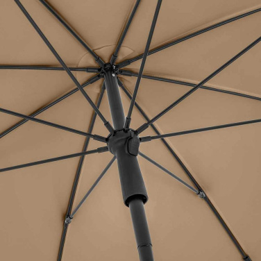 FARE® Parasol M saulessargs, Ø 180 cm ar logotipu, dabisks – detaļas skats 6