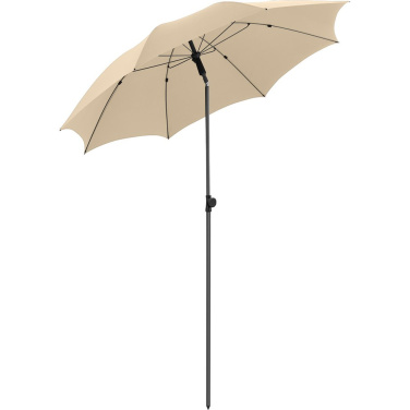 FARE® Parasol M saulessargs, Ø 180 cm ar logotipu, dabisks – detaļas skats 8