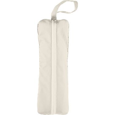 FARE® ÖkoBrella Shopping kabatas lietussargs ar iepirkumu somas pārvalku ar logotipu, dabiski balts (waterSAVE®) – detaļas skats 3