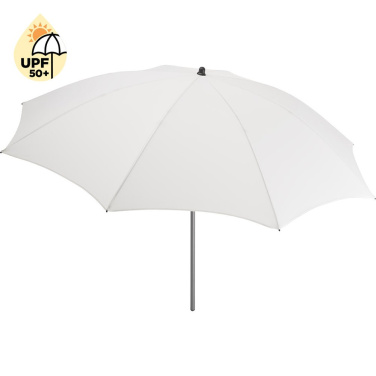 FARE® Parasol L saulessargs, Ø 200 cm ar logotipu, balts – produkta foto