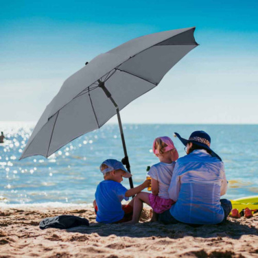 FARE® Parasol L saulessargs, Ø 200 cm ar logotipu, pelēks – detaļas skats 2