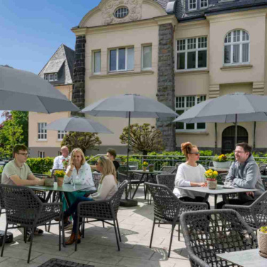 FARE® Parasol XL saulessargs, Ø 235 cm ar logotipu, pelēks – detaļas skats 8