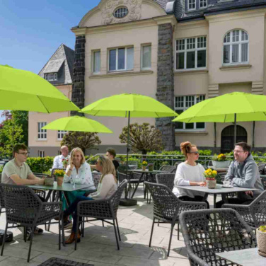 FARE® Parasol XL saulessargs, Ø 235 cm ar logotipu, zāles zaļš – detaļas skats 8