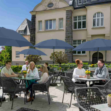 FARE® Parasol XL saulessargs, Ø 235 cm ar logotipu, nakts zils – detaļas skats 8
