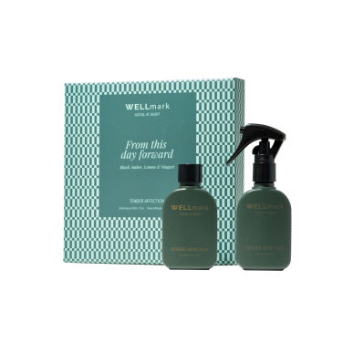Wellmark Tender Affection 50 ml istabas aerosols un 50 ml difuzors dāvanu komplektā, produkta attēls