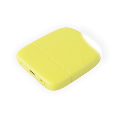 Dzeltens Xoopar ICE-P 5000 mAh lādētājs ar USB-C ligzdu un slēdzi