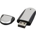 USB zibatmiņa Ovāls, Melns / Sudrabs