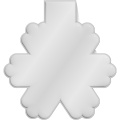 RFX™ M-10 sniegpārsliņu atstarojošs PVC magnēts, Balts