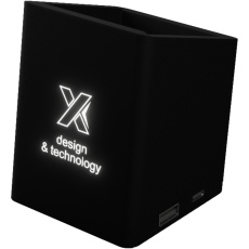 SCX.design O11 antibakteriāls izgaismojošs logotipa zīmuļu turētājs ar dubultu USB izeju