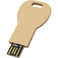 Atslēgas formas pārstrādāts papīrs USB 2.0, Kraft brūns