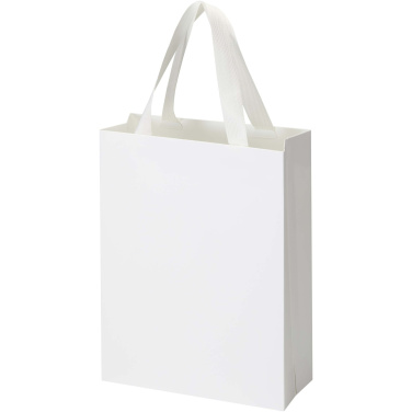 Smartfold 210 g/m² papīra maisiņš ar lentveida rokturiem un spīdīgu laminēšanu - 24 x 10 x 32 cm, produkta attēls