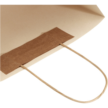 Lauksaimniecības atkritumu 150 g/m2 papīra maisiņš ar savītiem rokturiem - 31 x 12 x 25 cm, produkta attēls