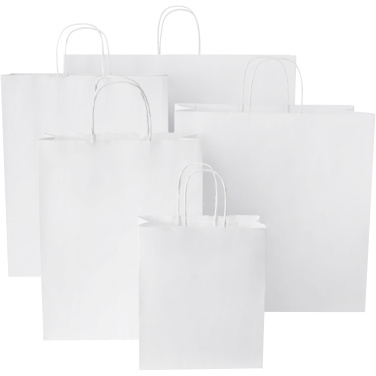 Kraft 80 g/m2 papīra maisiņš ar savītiem rokturiem - 18 x 8 x 21 cm, produkta attēls