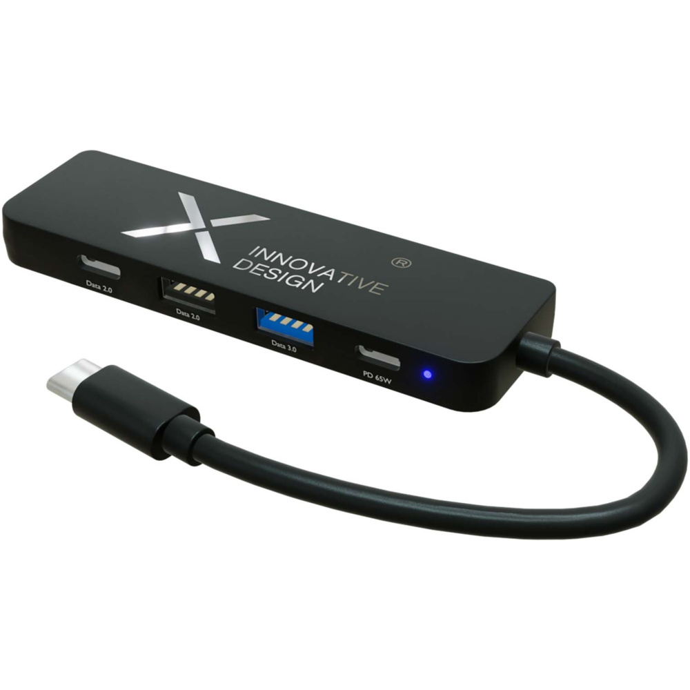 SCX.design H17 5-in-1 USB centrmezgls, Melns, produkta attēls
