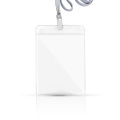 PVC nozīmīte ar poliestera aukliņu / Badgeyard, caurspīdīgs